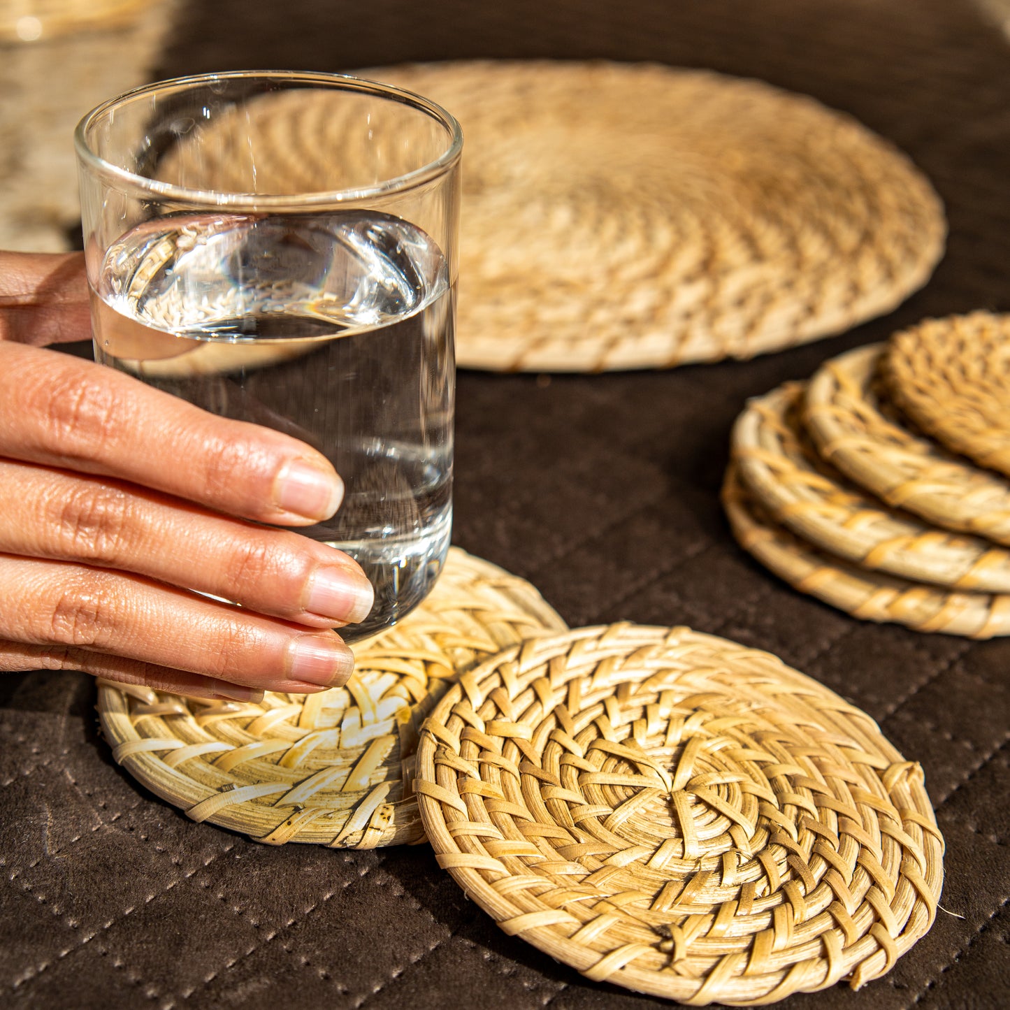 Rattan Coasters