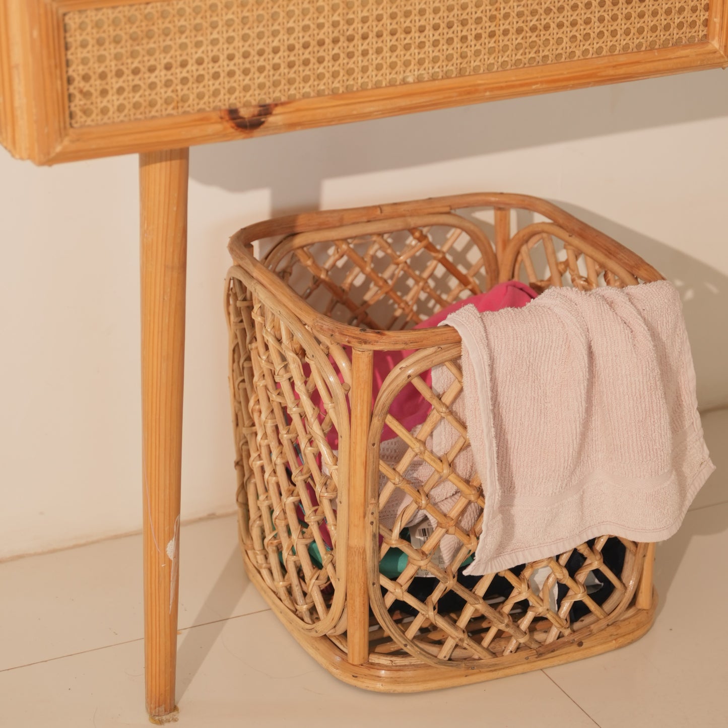 Woven Rattan Laundry Basket
