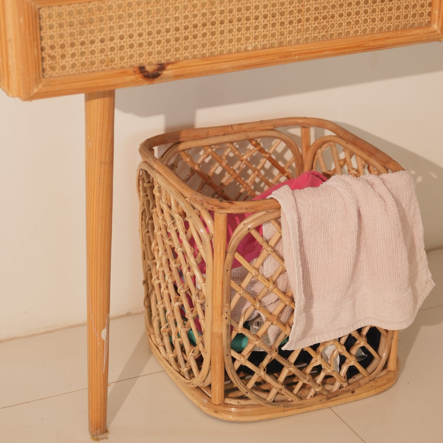 Woven Rattan Laundry Basket