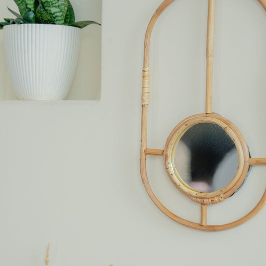 Rattan Montage Mirror