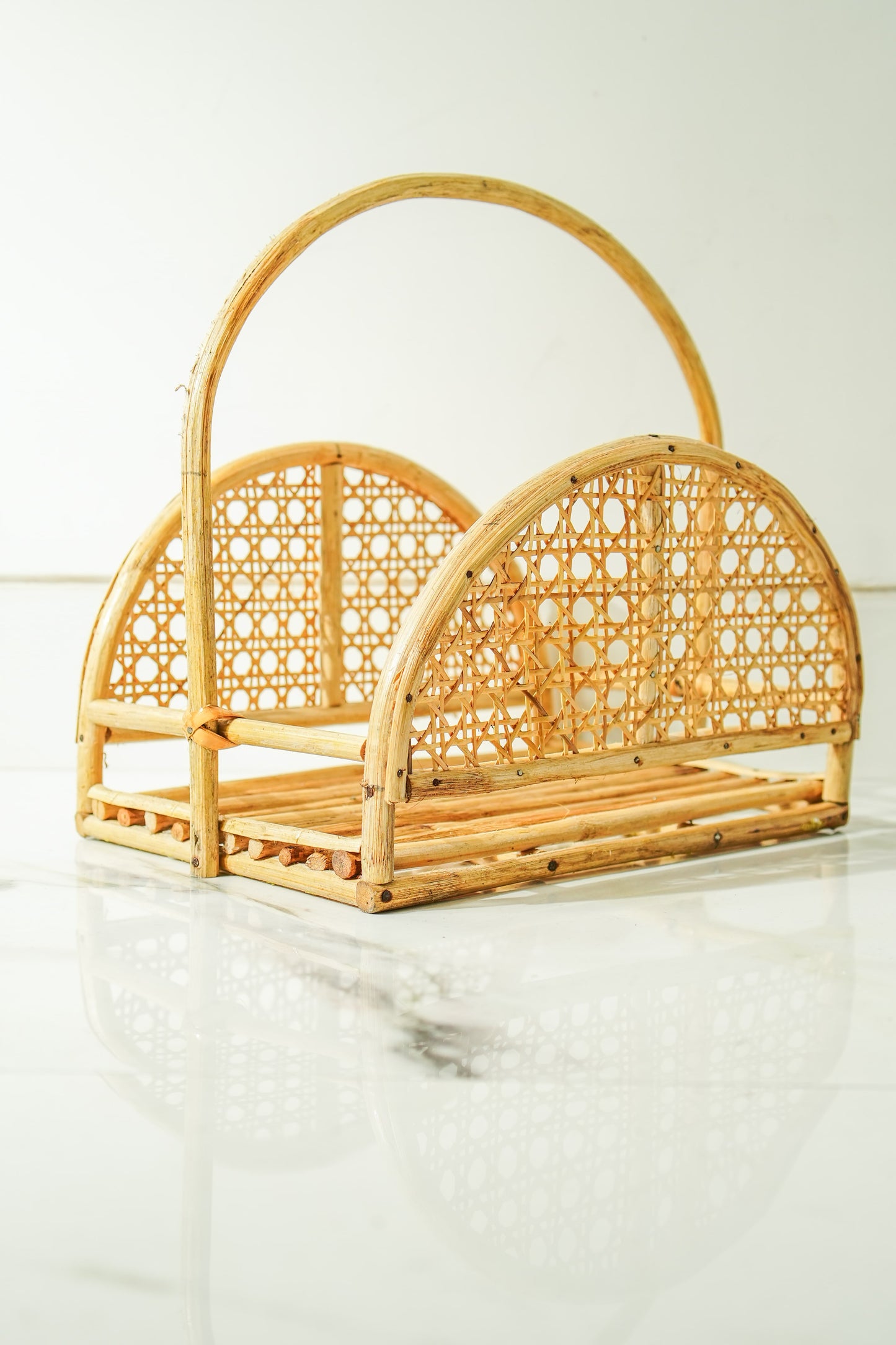 Rattan Magazine Organizer
