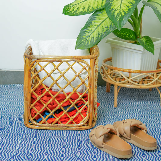 Woven Rattan Laundry Basket