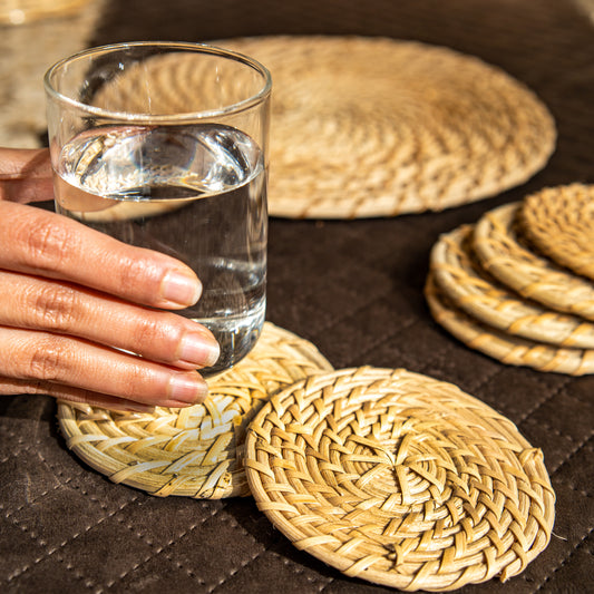 Rattan Coasters
