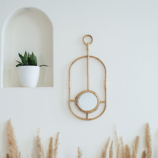 Rattan Montage Mirror