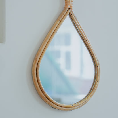 Rattan Droplet Wall Mirror