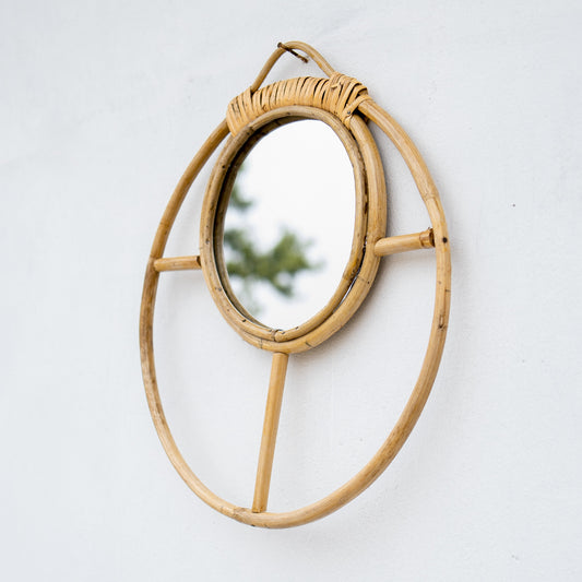Rattan Round Mirror