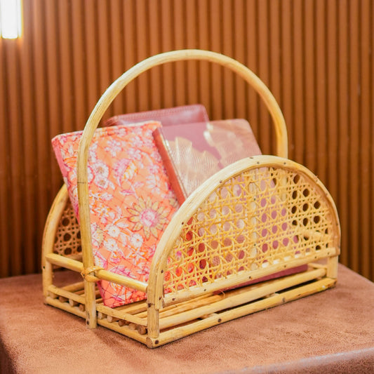 Rattan Magazine Organizer