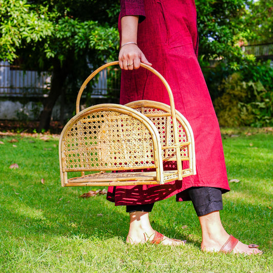 Rattan Magazine Organizer